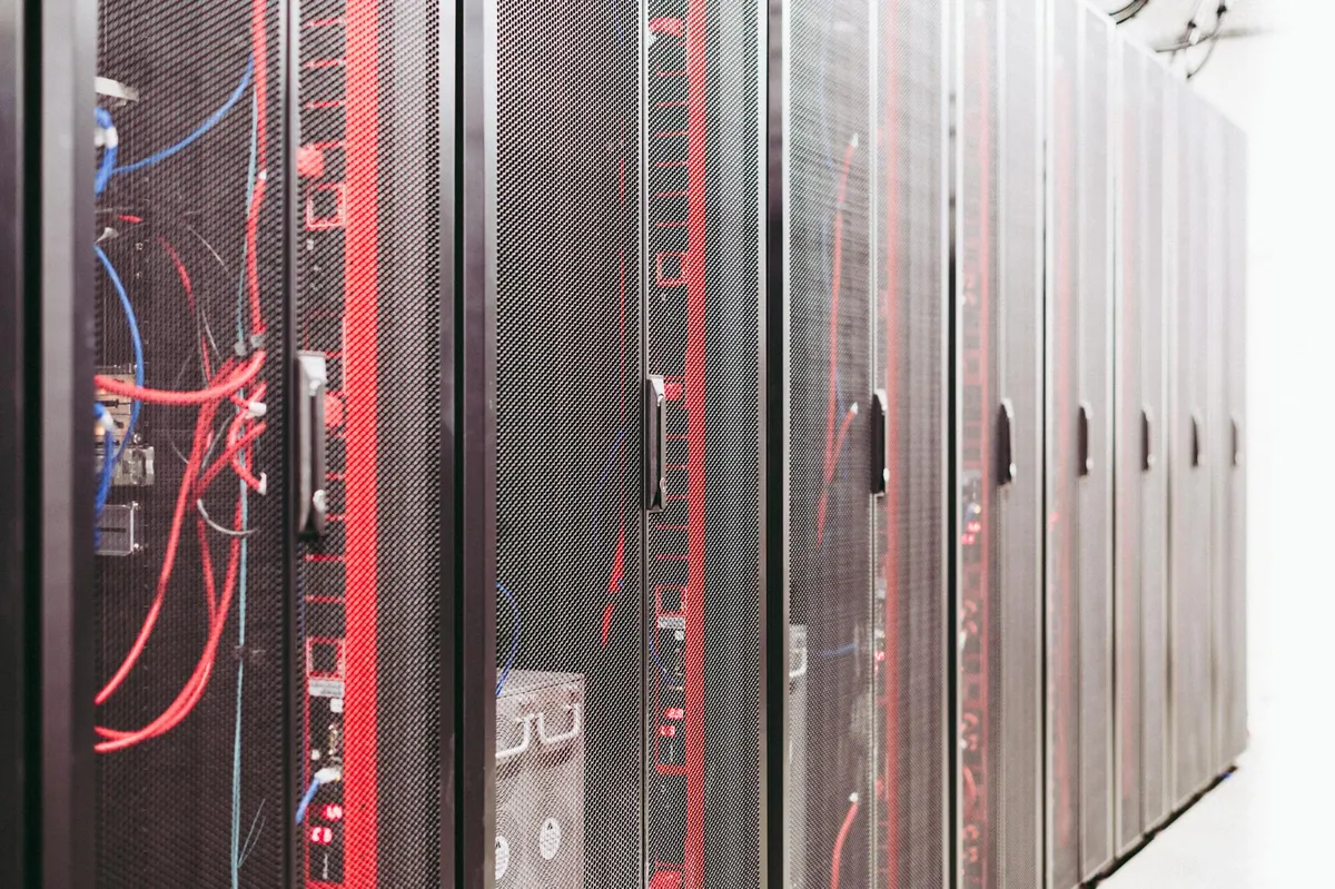 A modern cloud hosting infrastructure visualization